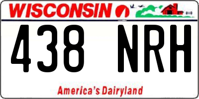 WI license plate 438NRH