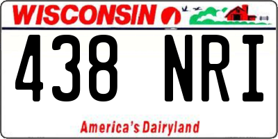 WI license plate 438NRI