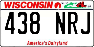 WI license plate 438NRJ