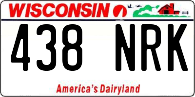 WI license plate 438NRK