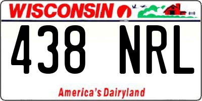 WI license plate 438NRL