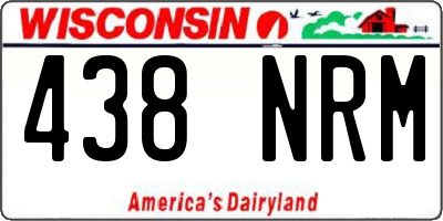 WI license plate 438NRM