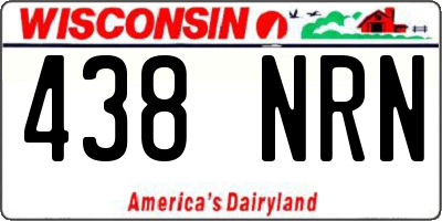 WI license plate 438NRN