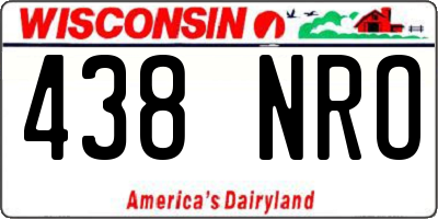 WI license plate 438NRO