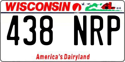 WI license plate 438NRP
