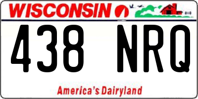 WI license plate 438NRQ