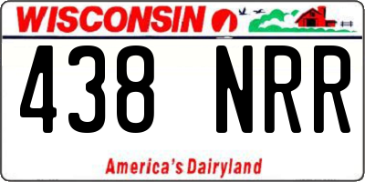 WI license plate 438NRR