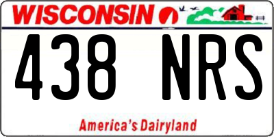 WI license plate 438NRS
