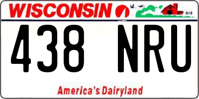 WI license plate 438NRU