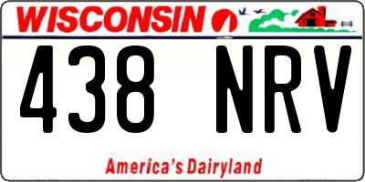 WI license plate 438NRV