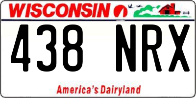 WI license plate 438NRX