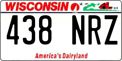 WI license plate 438NRZ