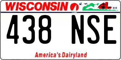WI license plate 438NSE