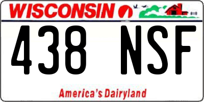 WI license plate 438NSF