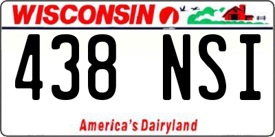 WI license plate 438NSI