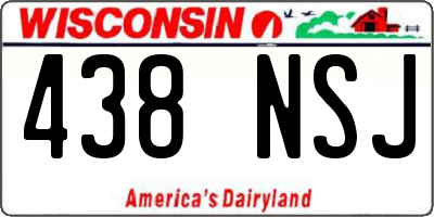 WI license plate 438NSJ