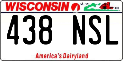 WI license plate 438NSL