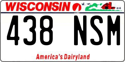 WI license plate 438NSM