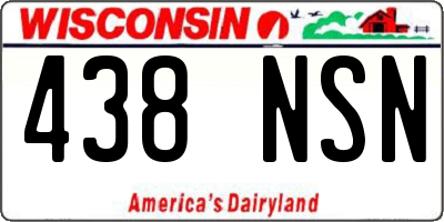 WI license plate 438NSN