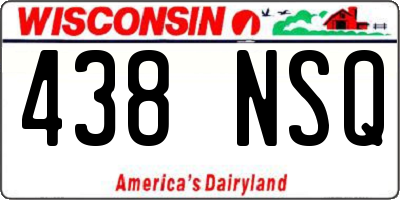 WI license plate 438NSQ