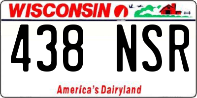 WI license plate 438NSR