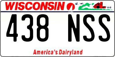 WI license plate 438NSS