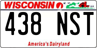 WI license plate 438NST
