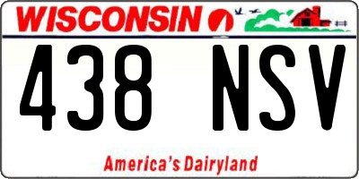 WI license plate 438NSV