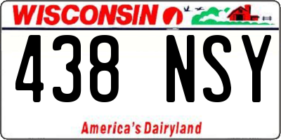 WI license plate 438NSY