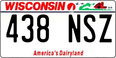 WI license plate 438NSZ
