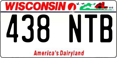 WI license plate 438NTB