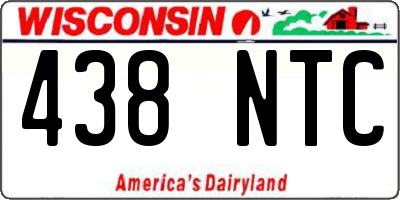 WI license plate 438NTC