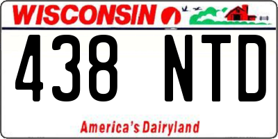 WI license plate 438NTD