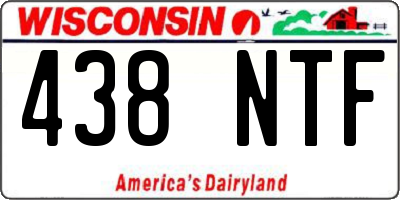 WI license plate 438NTF