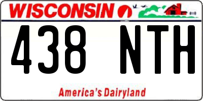 WI license plate 438NTH