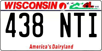WI license plate 438NTI