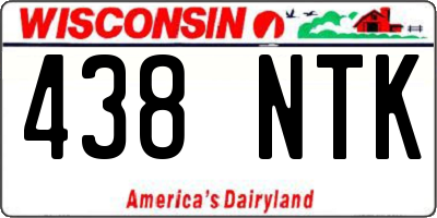 WI license plate 438NTK