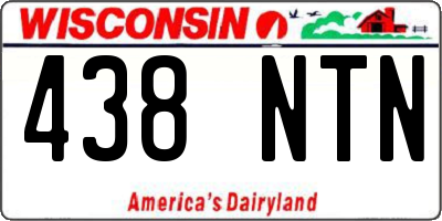 WI license plate 438NTN