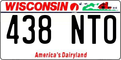 WI license plate 438NTO
