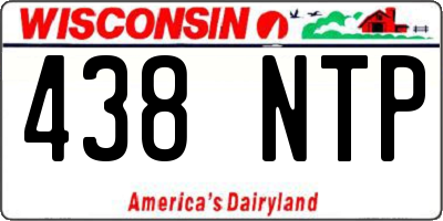 WI license plate 438NTP