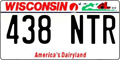 WI license plate 438NTR