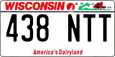 WI license plate 438NTT