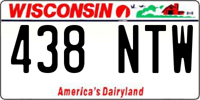 WI license plate 438NTW