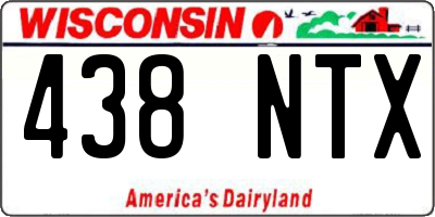 WI license plate 438NTX