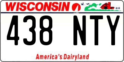 WI license plate 438NTY