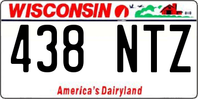 WI license plate 438NTZ