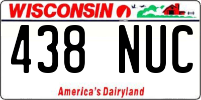 WI license plate 438NUC