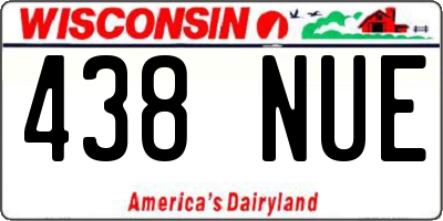 WI license plate 438NUE