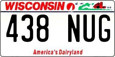 WI license plate 438NUG