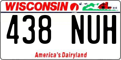 WI license plate 438NUH